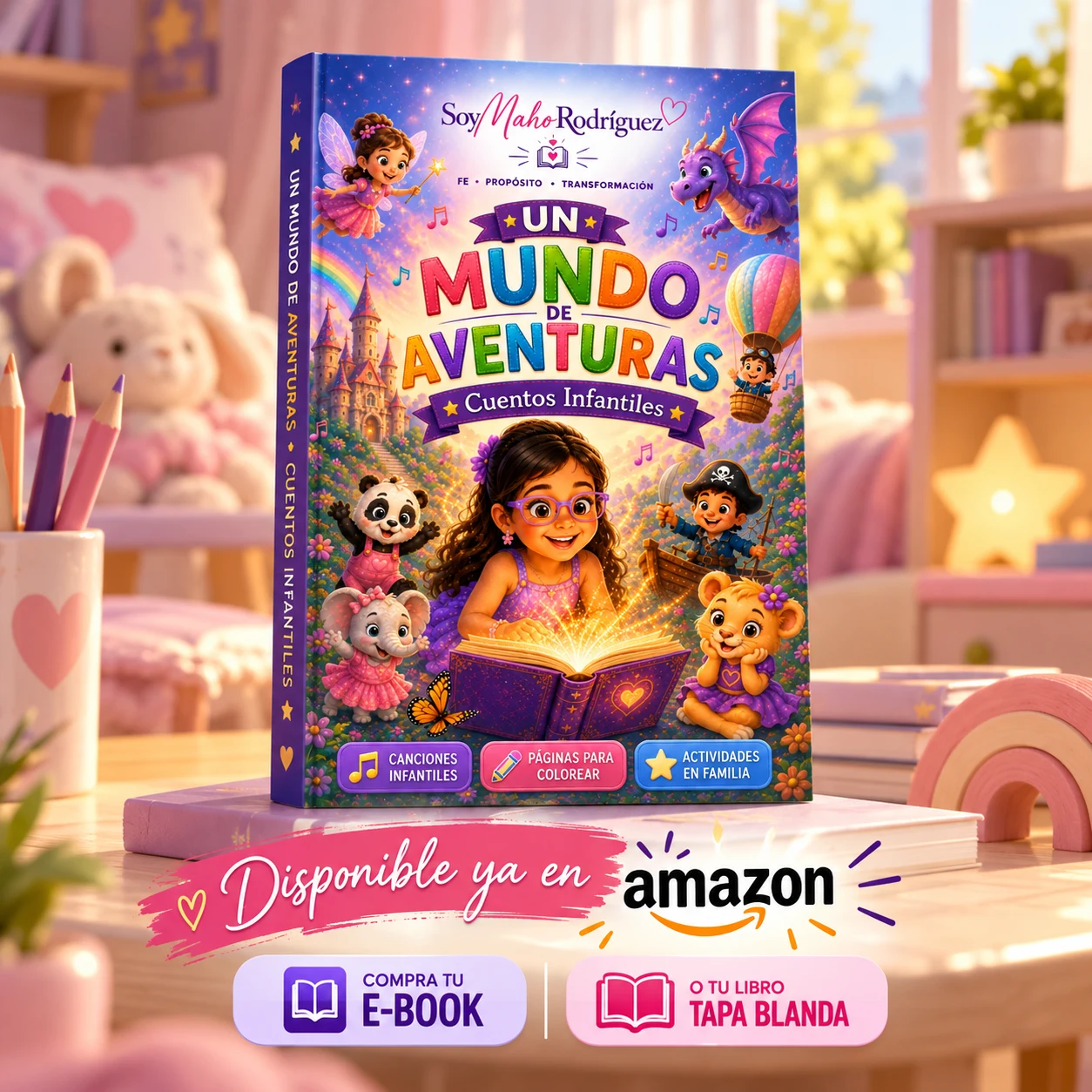 Arte original del libro Un Mundo de Aventuras — Cuentos Infantiles